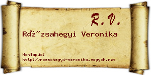 Rózsahegyi Veronika névjegykártya