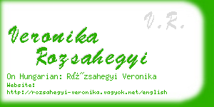 veronika rozsahegyi business card